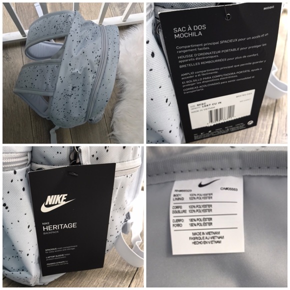 NWT Nike Heritage Backpack Grey/Black - Picture 7 of 7